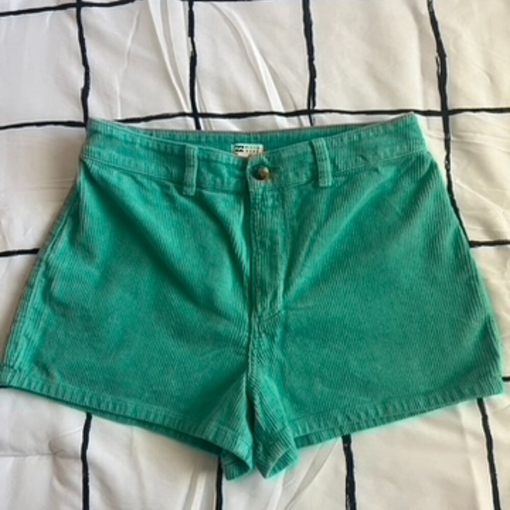 Women's Billabong Corduroy Shorts - Aqua - Size 30